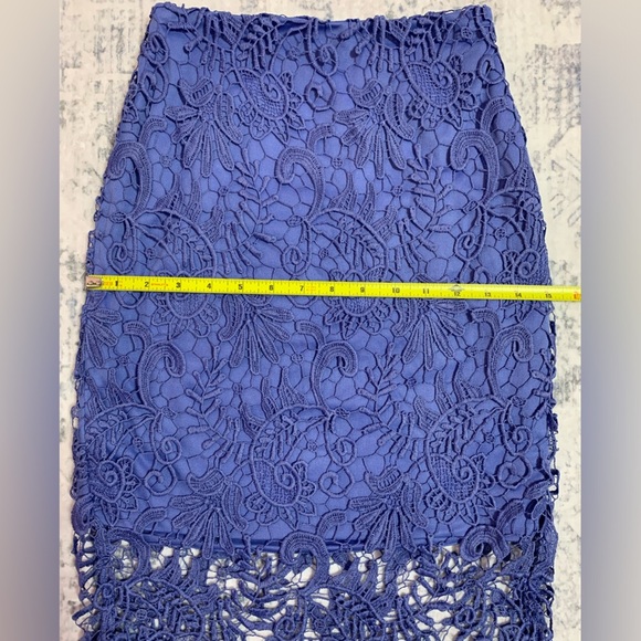 VTG bebe Blue crochet lace skirt 00 - Picture 9 of 11